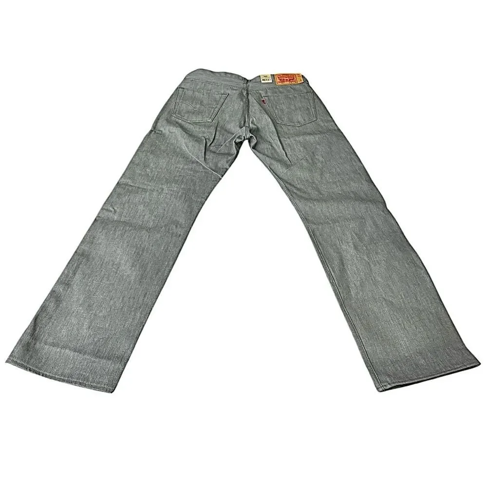 Levi’s 501 Men’s Gray Straight Leg Jeans 36x32 Button Fly Classic Fit Denim